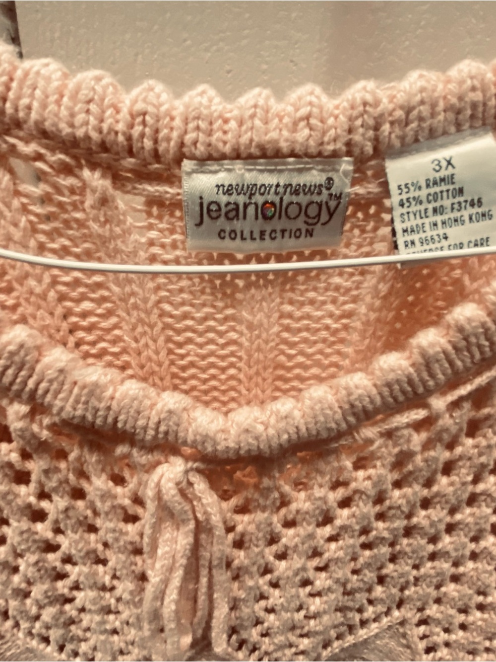 Sleeveless Knit Pointelle Top - Blush Pink - Picture 4 of 4